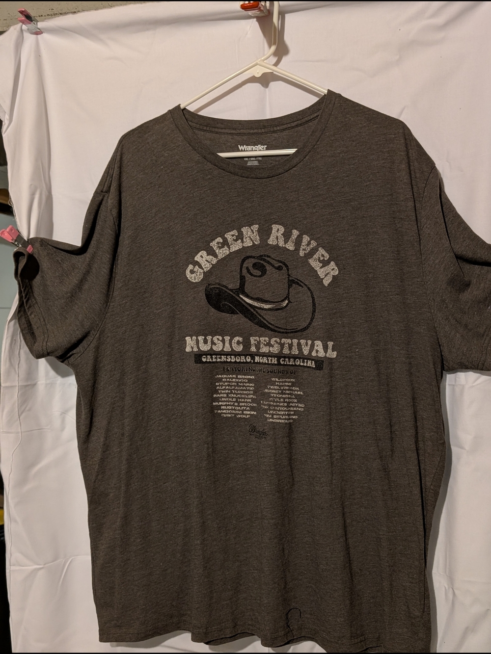 Wrangler Green River Music Festival Men's T-Shirt - Charcoal